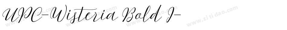 UPC-Wisteria Bold I字体转换